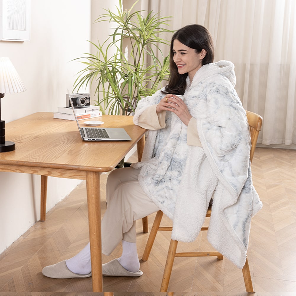 Wearable Heated Throw Blanket