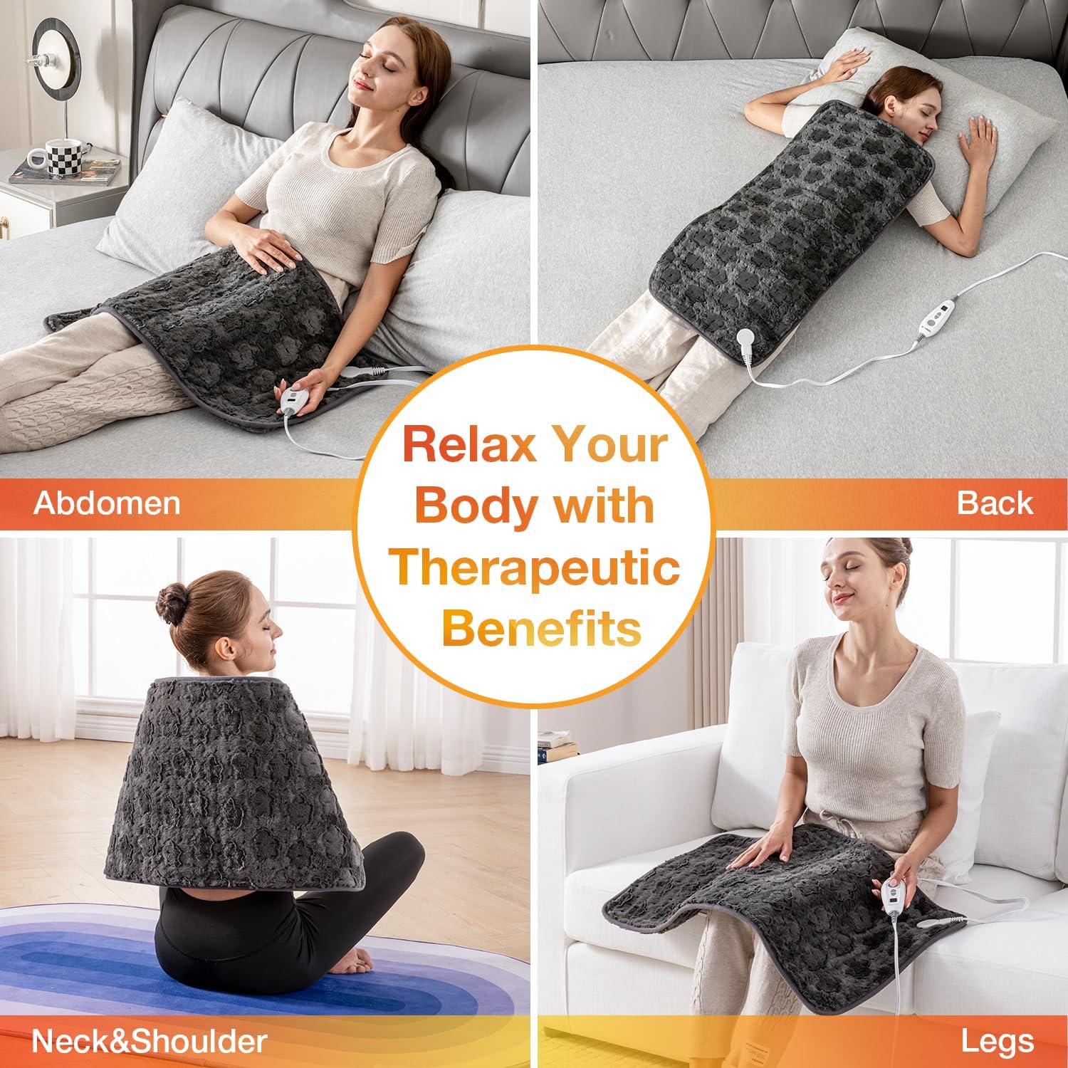 Cloud-dark Grey Heating Pad