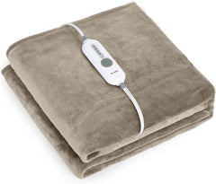 Electric Heating Throw with Foot Pocket - Taupe