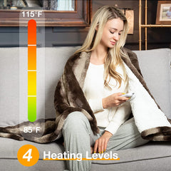 Electric Heating Throw - Chocolate