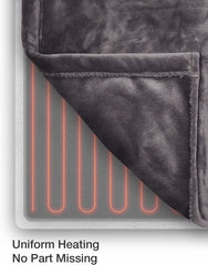 Gray Soft Flannel Electric Heating Throw