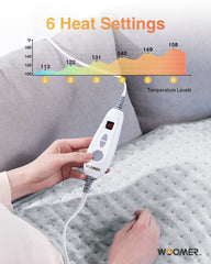 Electric Heating Pad - Gray 17" × 33"