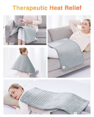 Electric Heating Pad - Gray 17" × 33"