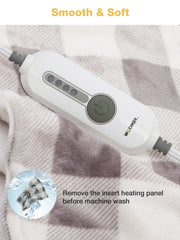 Electric Heating Pad - Gray White Plaid