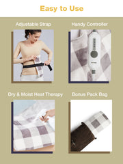 Electric Heating Pad - Gray White Plaid