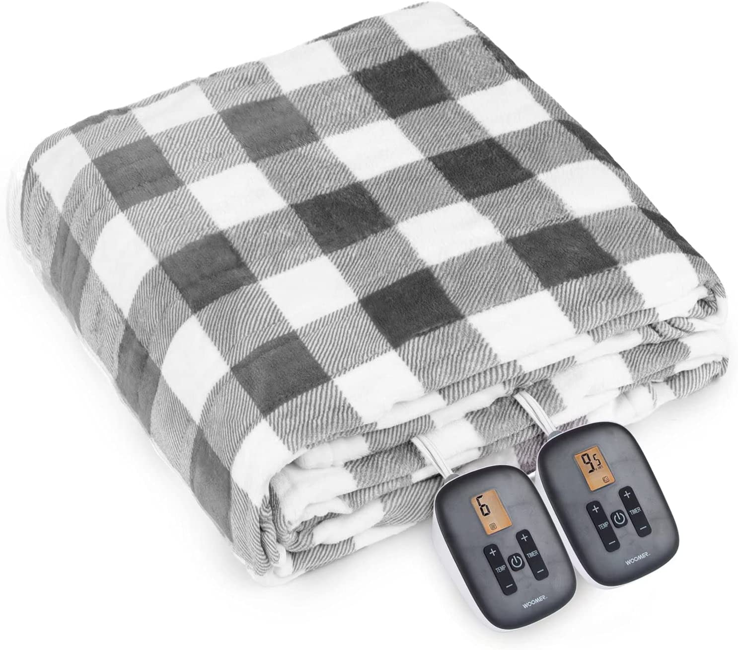 Electric Heating Blanket - Grey White - 84"x 90"