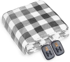 Electric Heating Blanket - Grey White - 90"x 100"