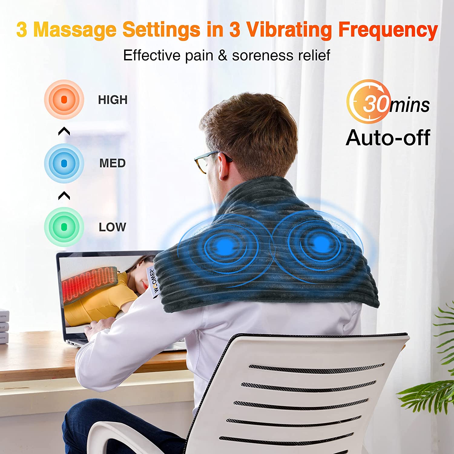 [NEW] Weighted Massage Heating Pad - 12'' x 24''