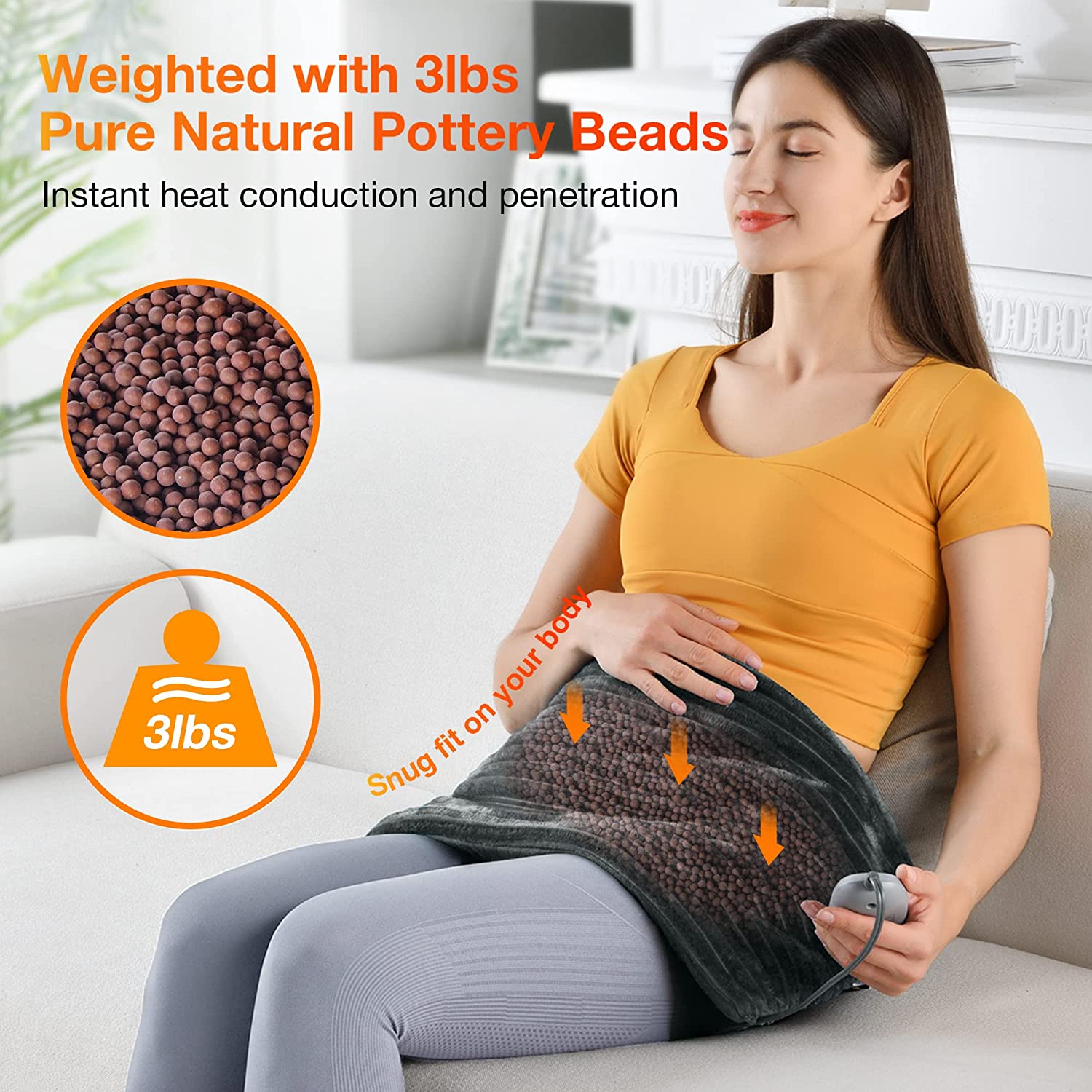 [NEW] Weighted Massage Heating Pad - 12'' x 24''