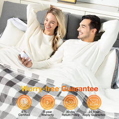 Electric Heating Blanket - Grey White - 84"x 90"