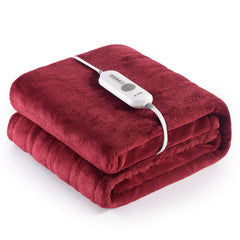 Electric Heating Throw - Burgundy