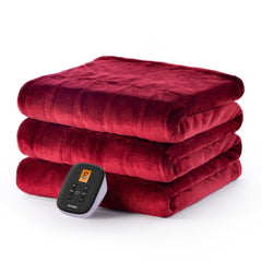 Electric Heating Blanket - Burgundy 77"X 84"